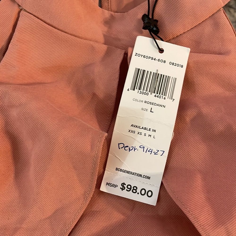 BCBGeneration Pink Cold Shoulder Mini Dress - L - Picture 4 of 7